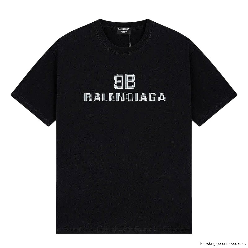 Balenciaga pixel-style black T-shirt