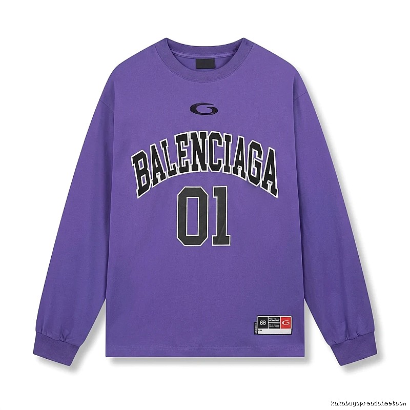 Balenciaga preppy style purple sweatshirt