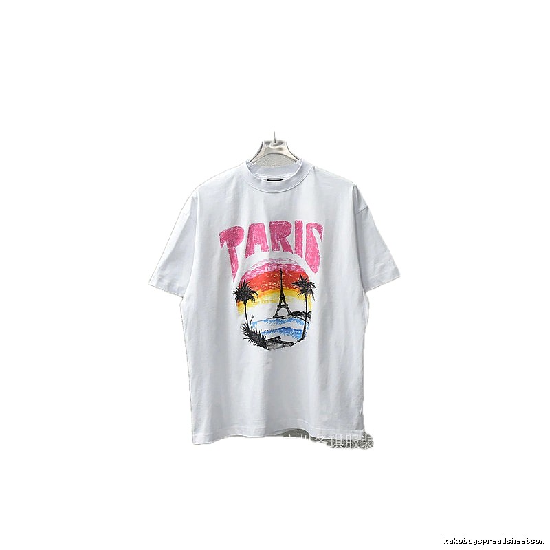 Balenciaga Printed Casual White T-shirt