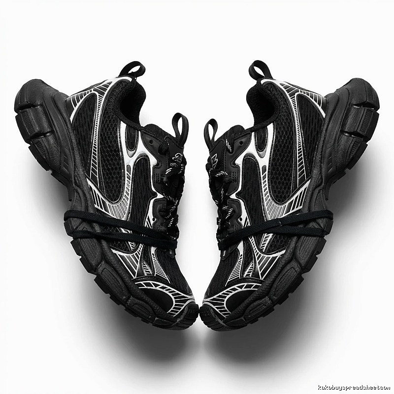 Balenciaga retro black and grey sports shoes
