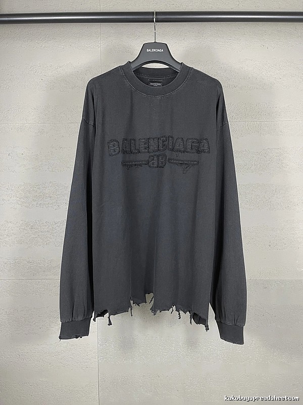 Balenciaga retro ripped black T-shirt