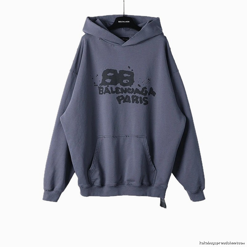Balenciaga retro-style grey hoodie