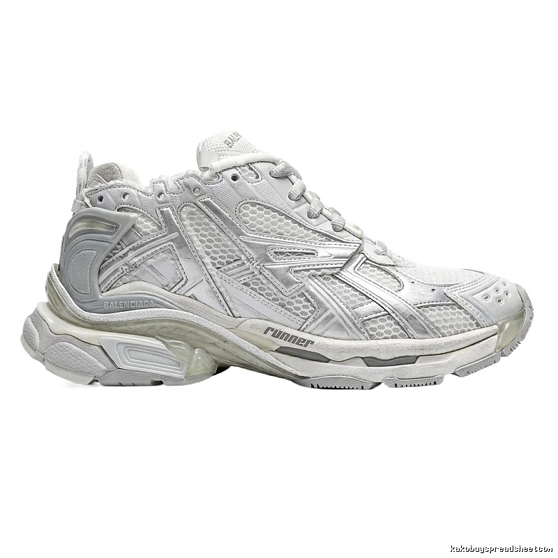 Balenciaga Retro Style White and Grey Sneakers