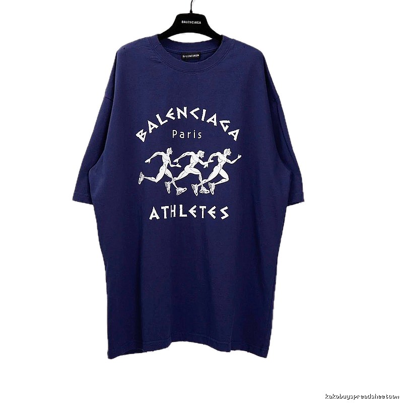 Balenciaga sporty navy blue T-shirt