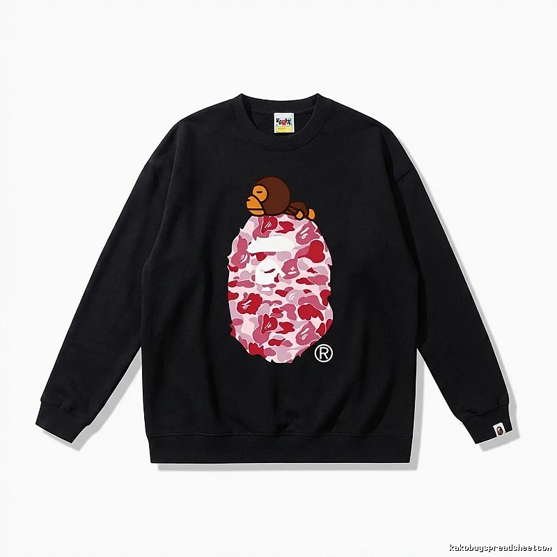 Bape Ape Head Camouflage Style Black Sweatshirt