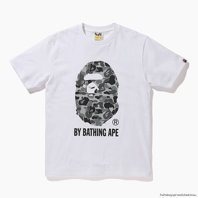 Bape Ape Head Camouflage Style White T-shirt