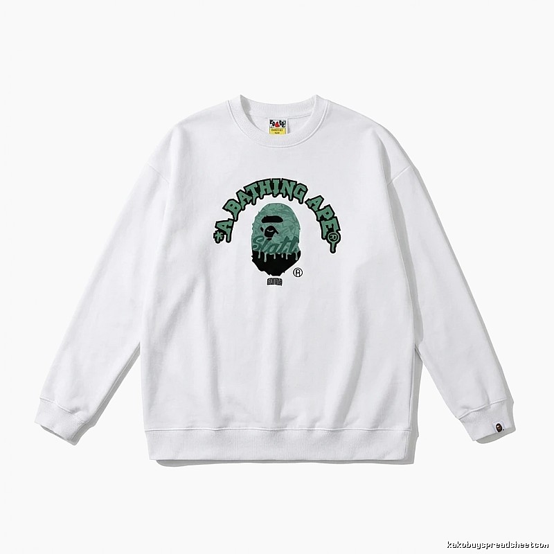 Bape Ape Head Cool White Sweatshirt
