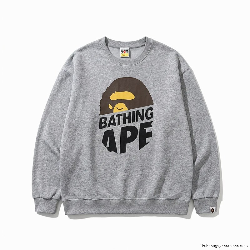 Bape Ape Head Grey Sweatshirt