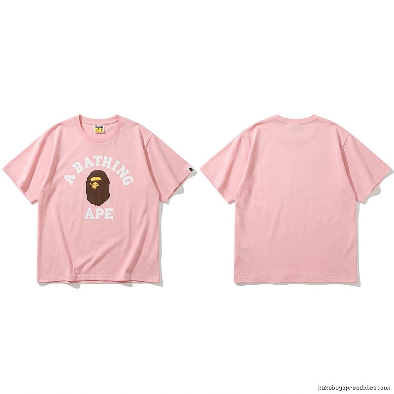 Bape Ape Head Pink T-shirt