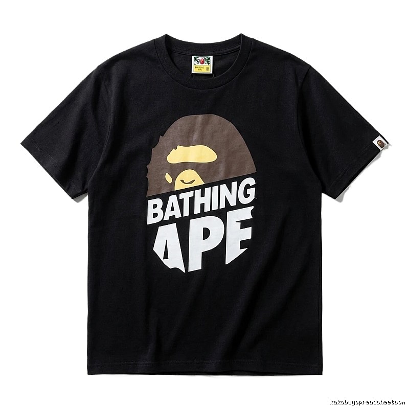 Bape Ape Head Simple Black Short-sleeve