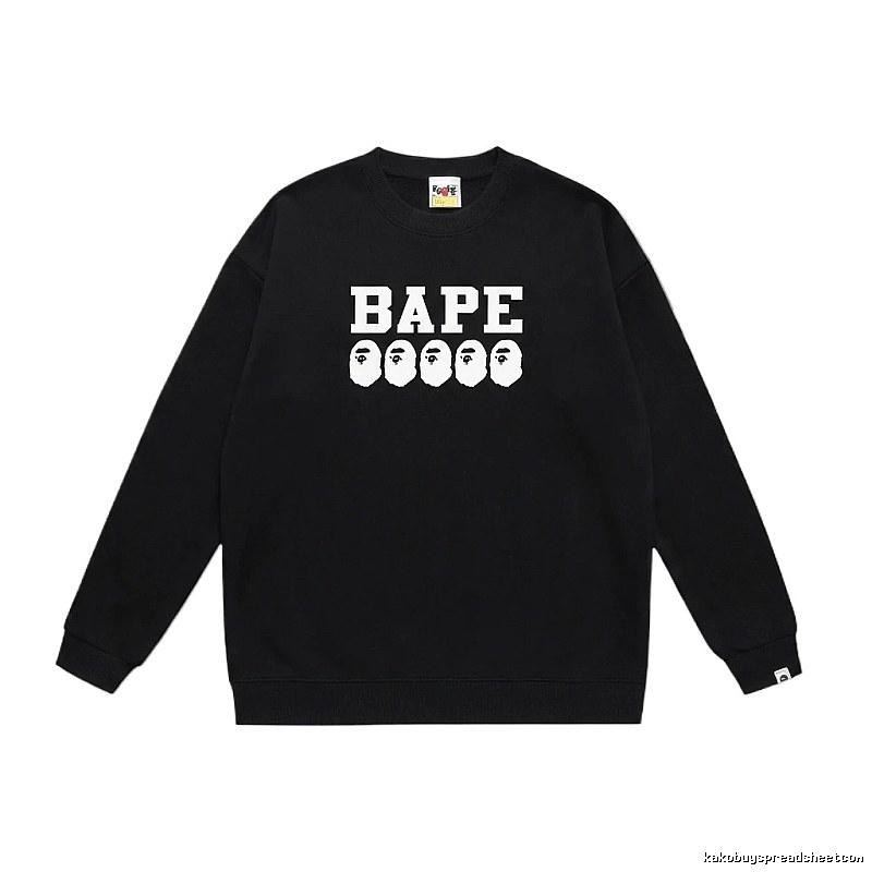 BAPE Ape Head Simple Black Sweatshirt