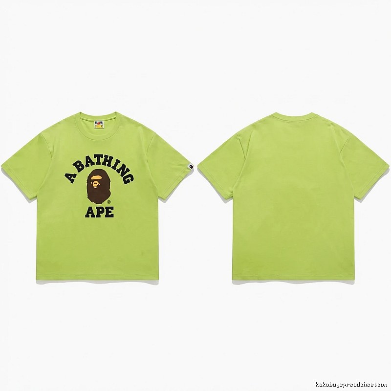 Bape Ape Head Trendy Brand Fluorescent Green T-shirt
