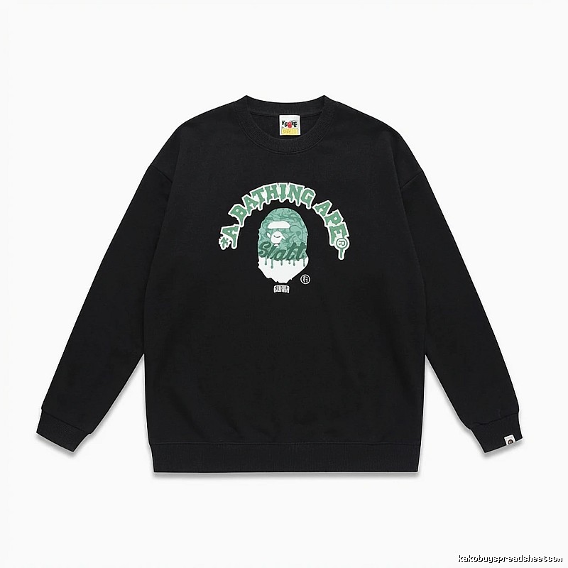 Bape Ape Head Trendy Cool Black Sweatshirt