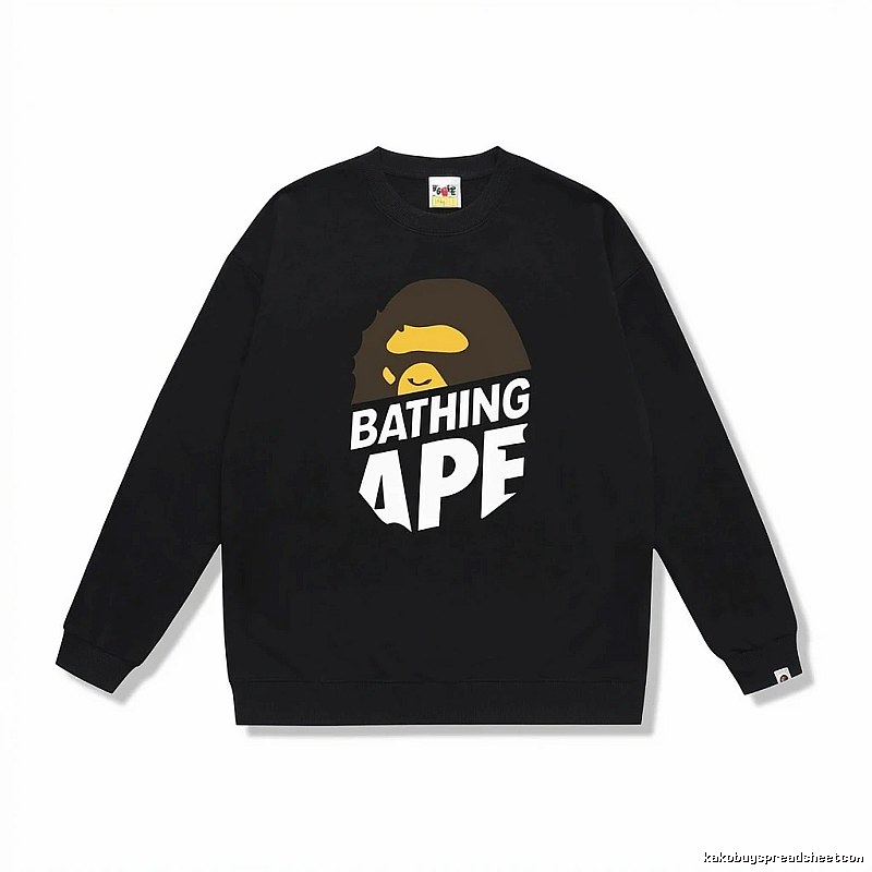 Bape Ape Head Trendy Cool Black Sweatshirt