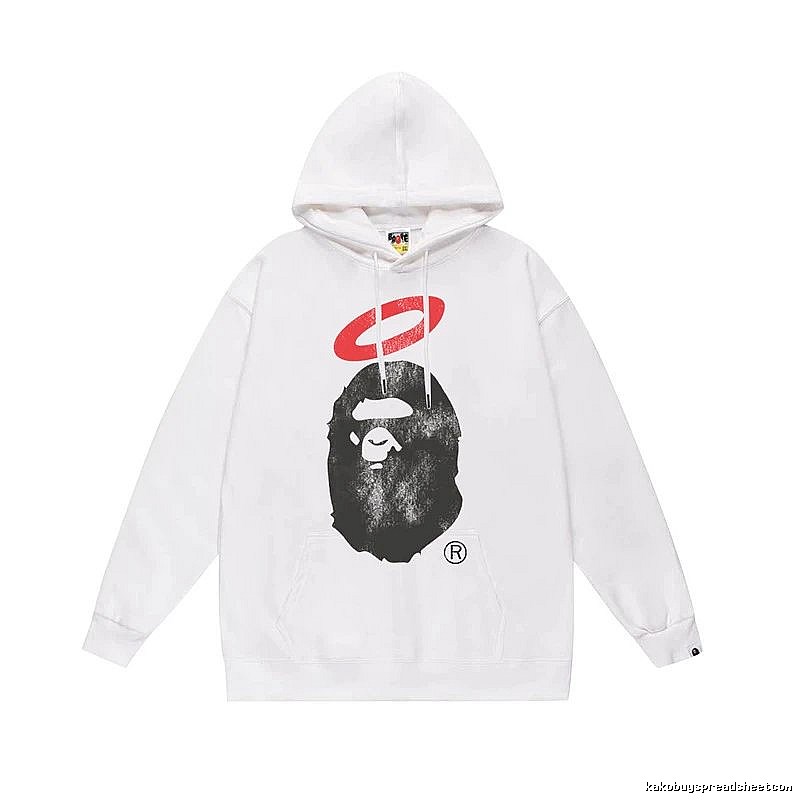 Bape Ape Head Trendy Cool Style White Sweatshirt