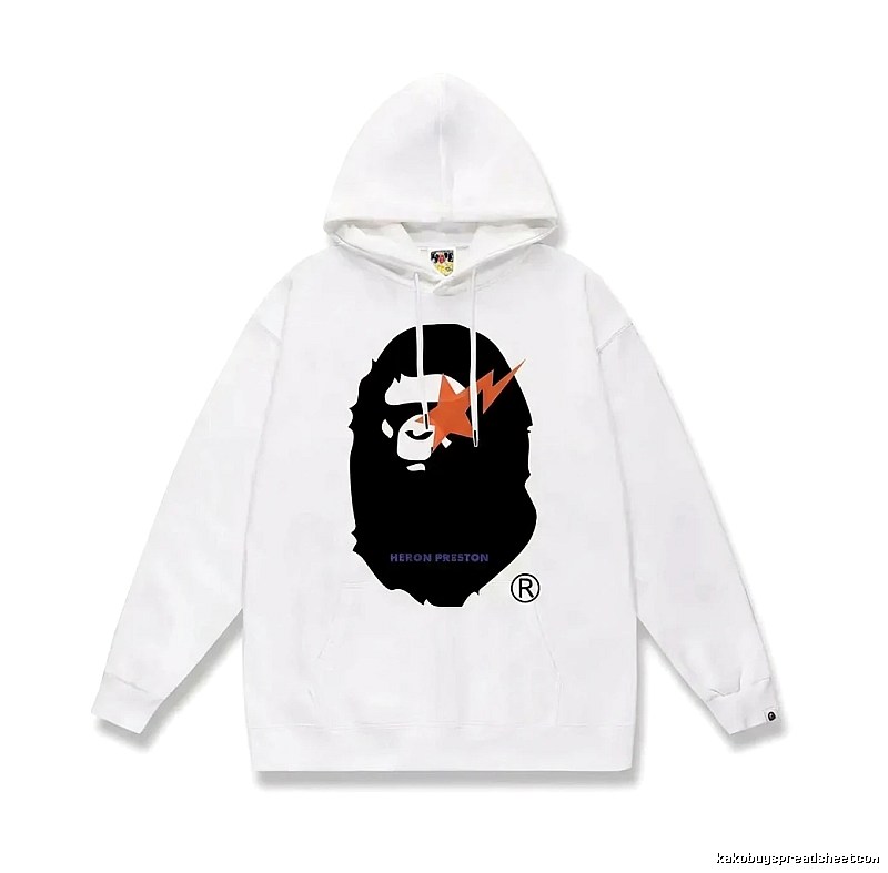 Bape Ape Head Trendy White Sweatshirt