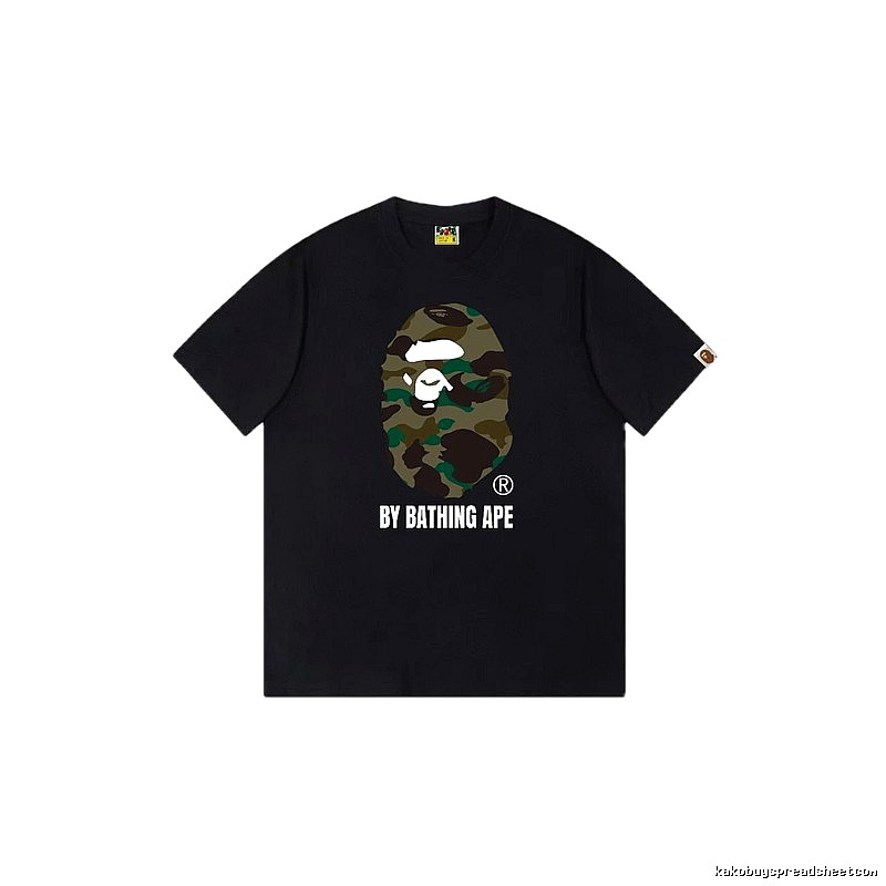 Bape camouflage style black T-shirt
