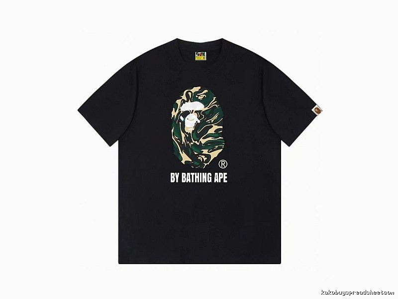 Bape camouflage style black T-shirt