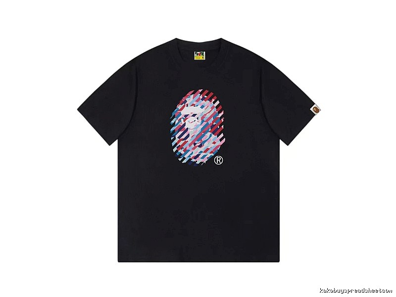 Bape camouflage style black T-shirt