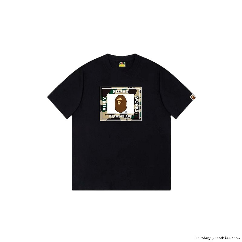 Bape camouflage style black T-shirt