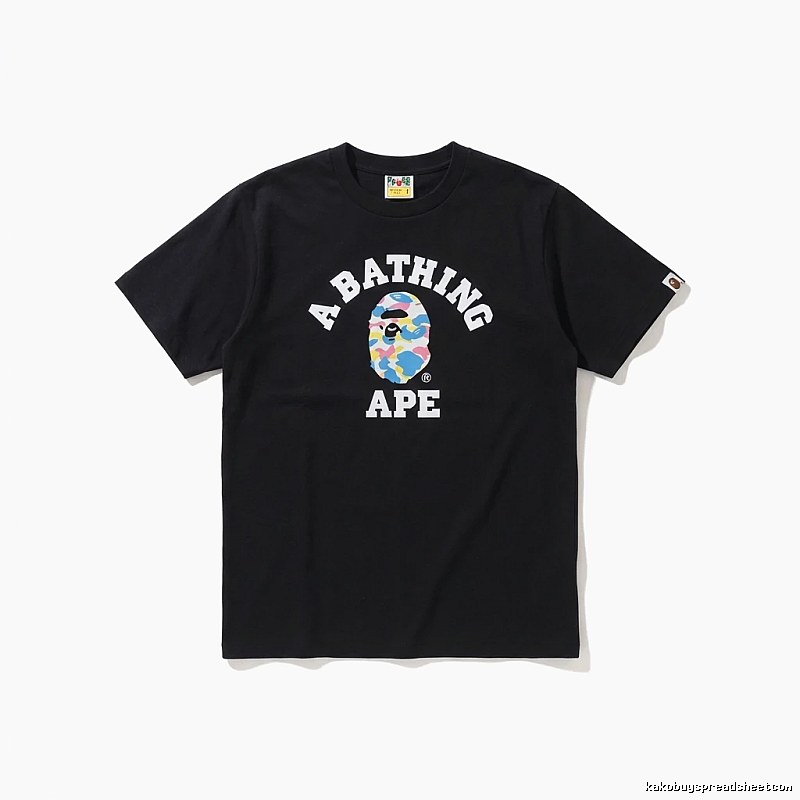 Bape camouflage style black T-shirt