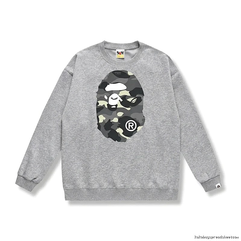 Bape camouflage style grey sweatshirt