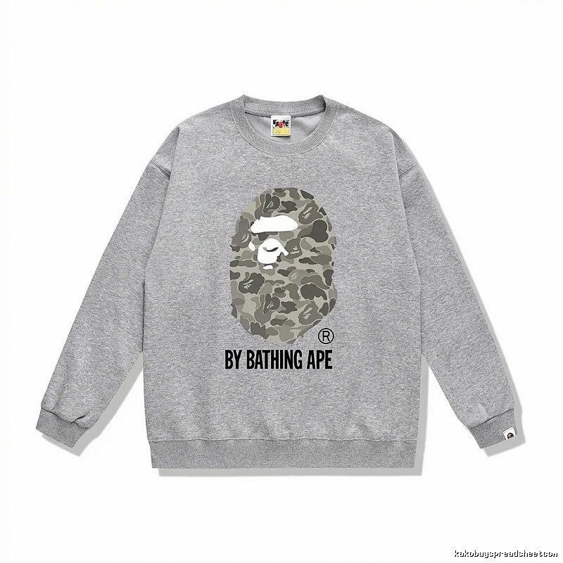Bape camouflage-style grey sweatshirt