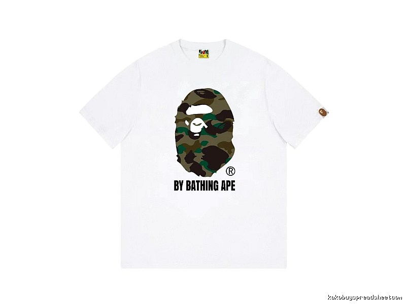 Bape camouflage-style white T-shirt