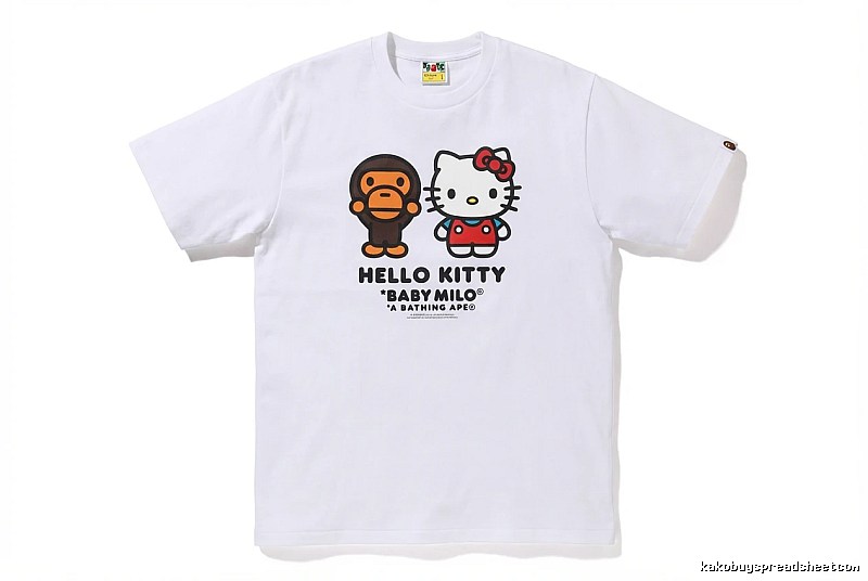 Bape co-branded cartoon white T-shirt