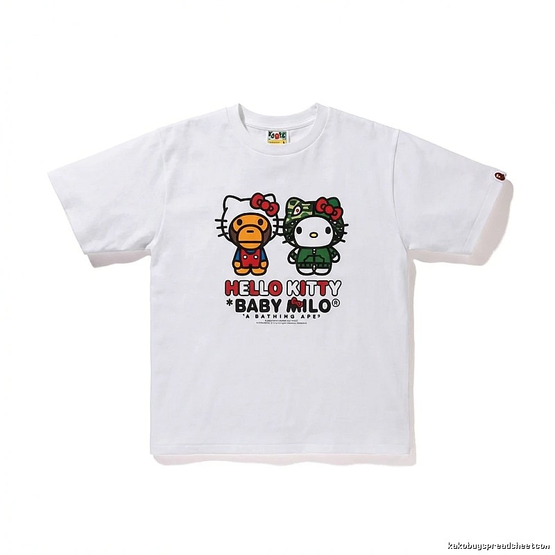 Bape Co-branded Cartoon White T-shirt