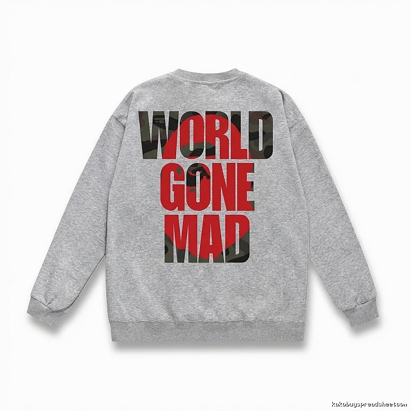 Bape grey letter sweatshirt