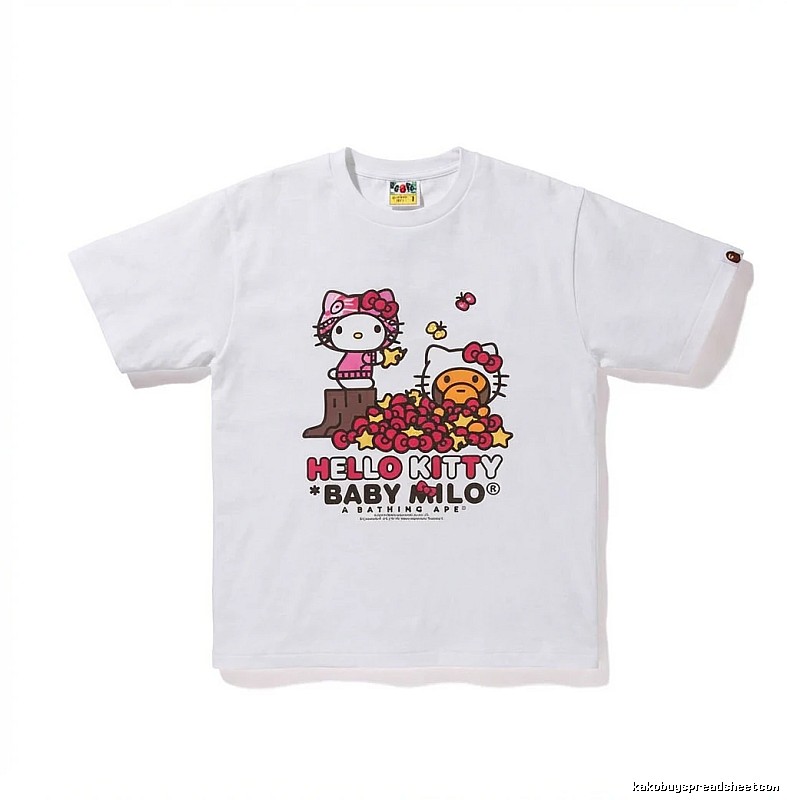 Bape Hello Kitty Co-branded White T-shirt