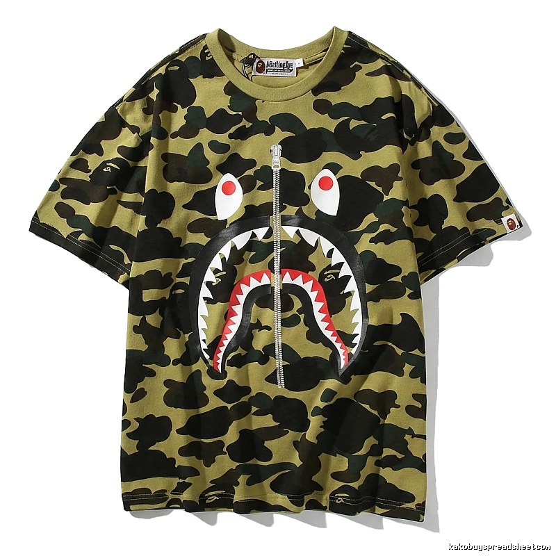 Bape Shark Camouflage Short-sleeve Shirt