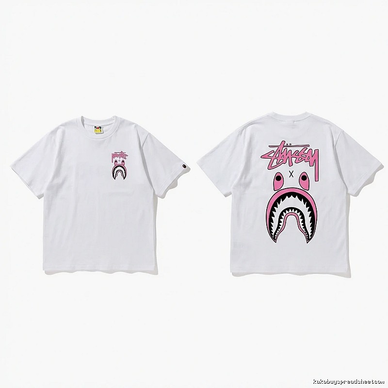 Bape Shark Co-branded White T-shirt