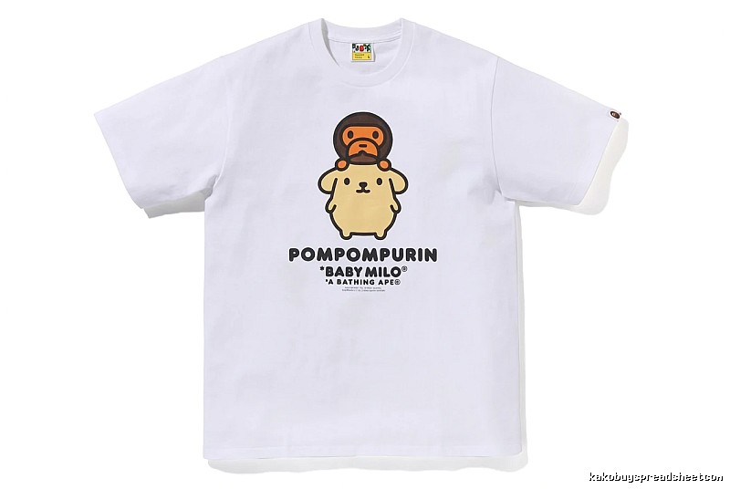 Bape x Pompompurin Co-branded Short-sleeve White