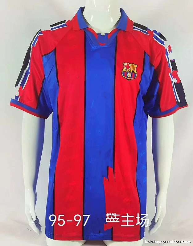 Barcelona Streetwear Retro soccer jersey Blue Red Barcelona with Practical Shape
