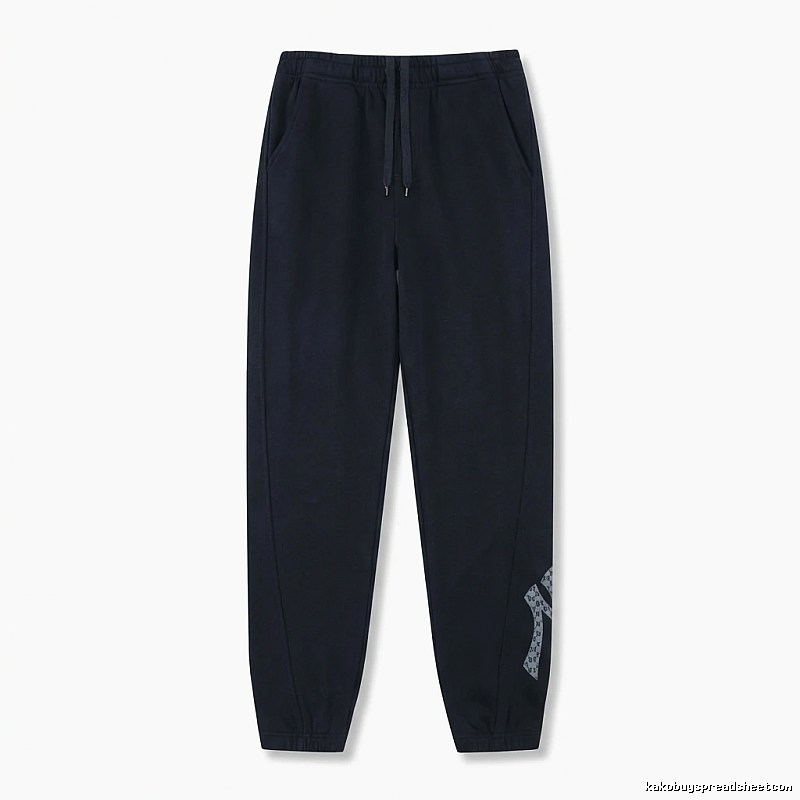 Basic style casual black pants of MLB