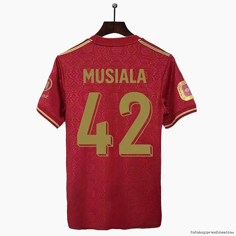 Bayern Munich Streetwear Kimmich #6 soccer jersey Red Bayern Munich with Logo Accent