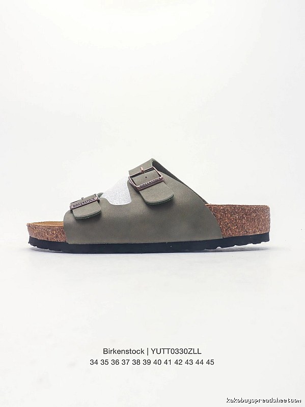 Birkenstock Arizona Casual-style Olive Green Slide Sandals