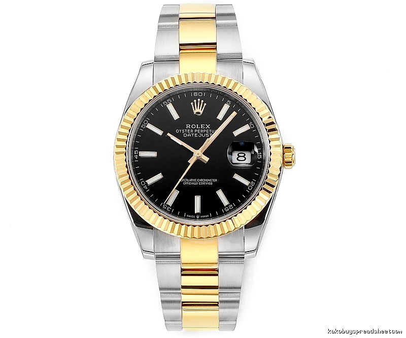 Black And Gold Two-Tone Datejust Watch - Rolex Office