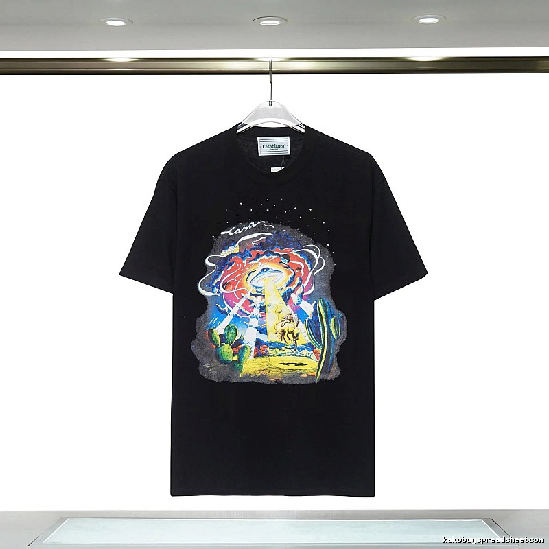 Black T-shirt with Casablanca starry sky print