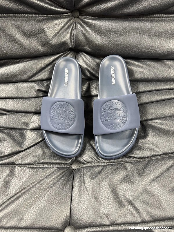 Burberry Embossed Knight Pattern Minimalist Dusty Blue Slides