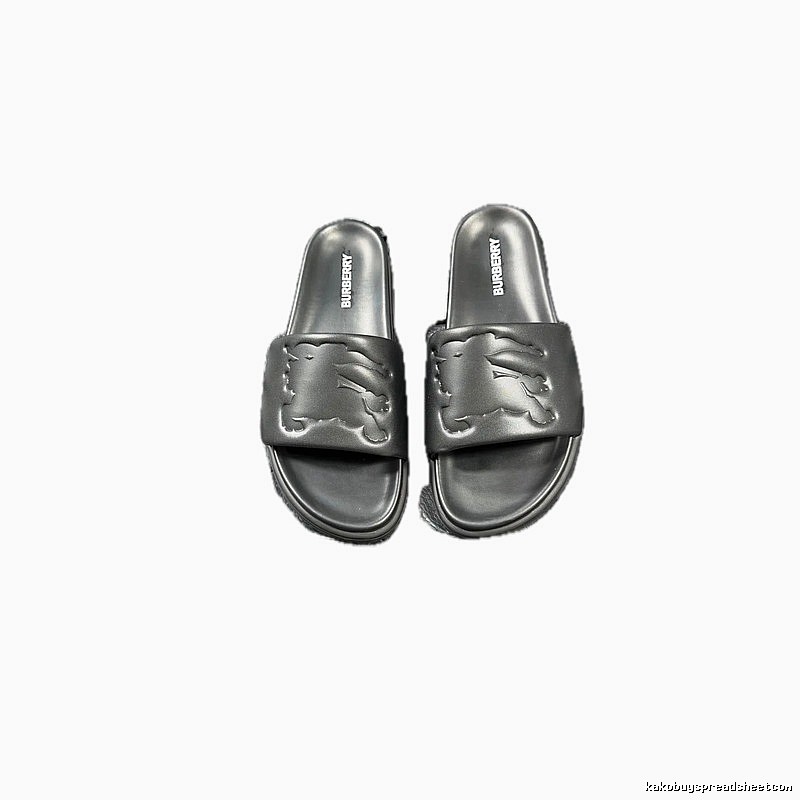Burberry Knight Embossed Casual Style Black Slides