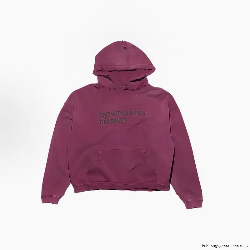 Burgundy Red Graphic Zip Hoodie Logo Detail