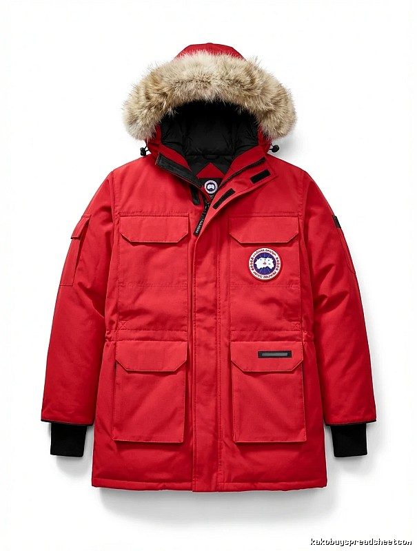 Canada Goose Expedition series red down jacket.