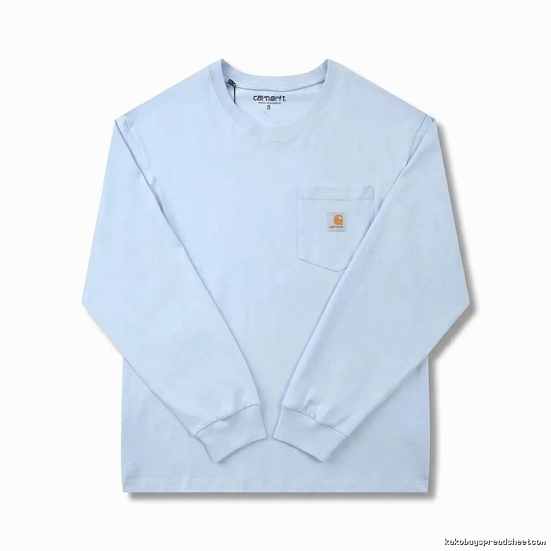 Carhartt basic simple style light blue long-sleeved
