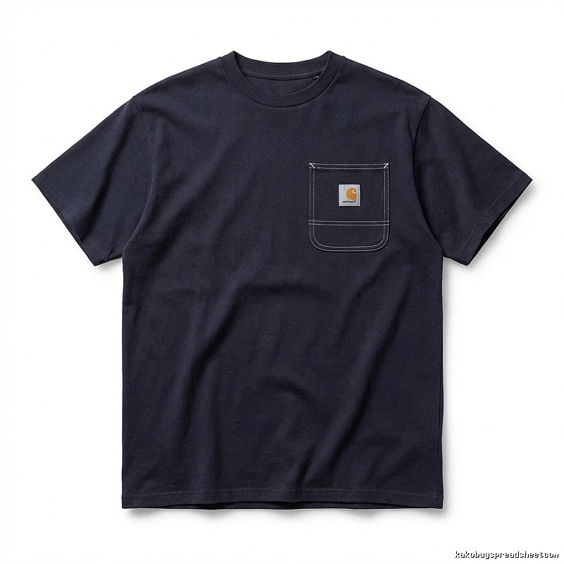 Carhartt minimalist style navy blue T-shirt
