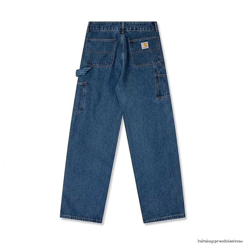 Carhartt workwear style dark blue jeans