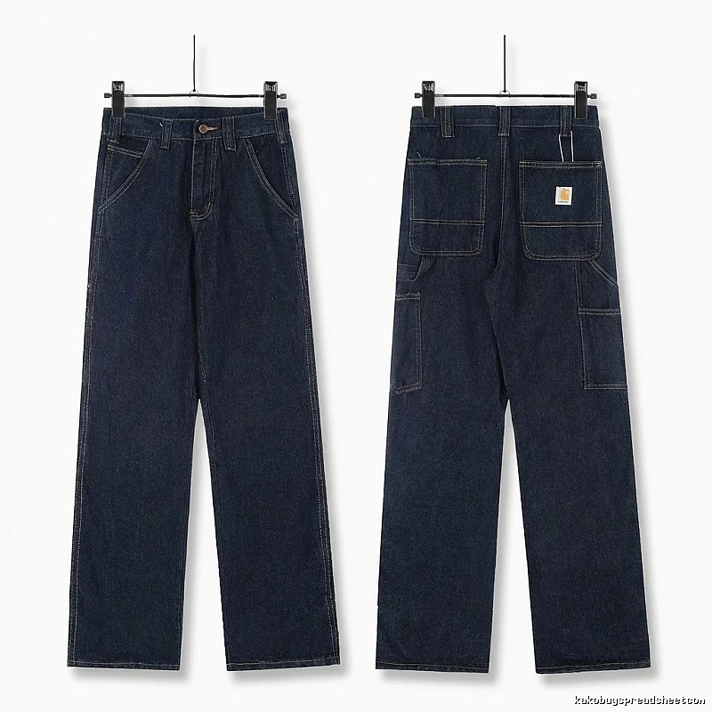Carhartt workwear style dark blue jeans