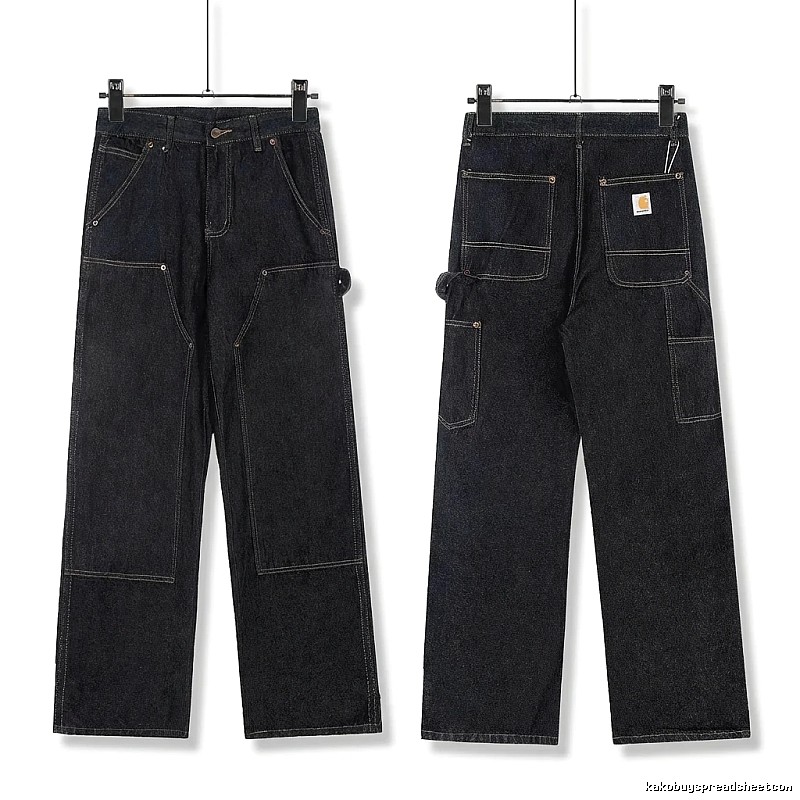 Carhartt workwear style dark denim jeans